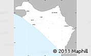 Gray Simple Map of IlajeEseodo, single color outside