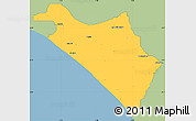 Savanna Style Simple Map of IlajeEseodo, single color outside