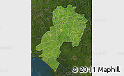 Satellite Map of Ondo, darken