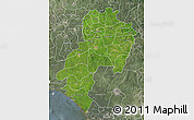 Satellite Map of Ondo, semi-desaturated