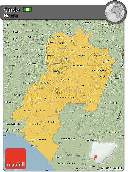 Savanna Style Map of Ondo