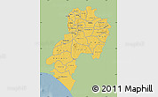 Savanna Style Map of Ondo, single color outside