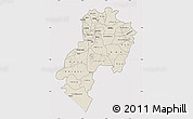 Shaded Relief Map of Ondo, cropped outside
