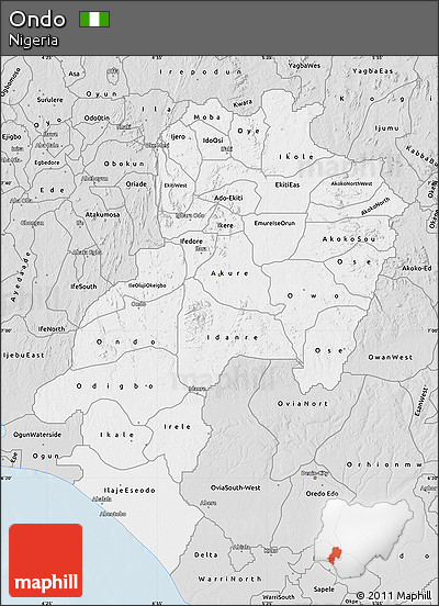 Silver Style Map of Ondo