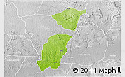 Physical 3D Map of Ose, lighten, desaturated