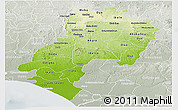 Physical Panoramic Map of Ondo, lighten, semi-desaturated
