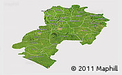 Satellite Panoramic Map of Ondo, cropped outside