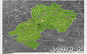 Satellite Panoramic Map of Ondo, desaturated