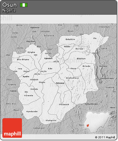 Gray 3D Map of Osun