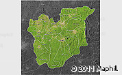 Satellite 3D Map of Osun, darken, desaturated