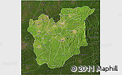 Satellite 3D Map of Osun, darken