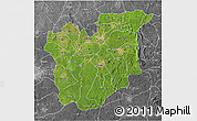 Satellite 3D Map of Osun, desaturated