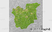 Satellite 3D Map of Osun, lighten, desaturated