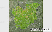 Satellite 3D Map of Osun, semi-desaturated
