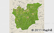 Satellite 3D Map of Osun, shaded relief outside