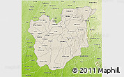 Shaded Relief 3D Map of Osun, physical outside