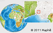 Physical Location Map of Ede, highlighted country