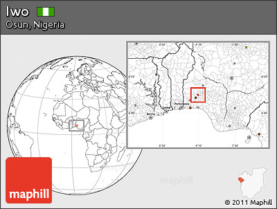 Blank Location Map of Iwo