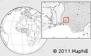 Blank Location Map of Iwo, highlighted country