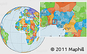 Political Location Map of Iwo, within the entire country