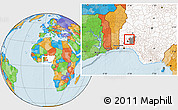 Political Location Map of Iwo, highlighted country, highlighted parent region