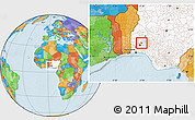 Political Location Map of Iwo, highlighted country