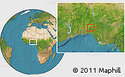 Satellite Location Map of Iwo
