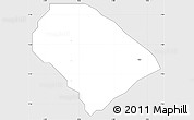 Silver Style Simple Map of Iwo, single color outside