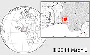 Blank Location Map of Osun, highlighted country