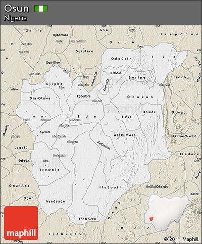 Classic Style Map of Osun