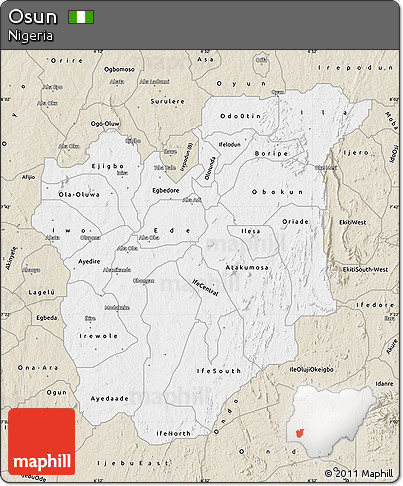 Classic Style Map of Osun