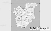 Gray Map of Osun, single color outside