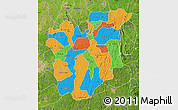 Political Map of Osun, satellite outside