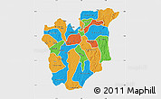 Political Map of Osun, single color outside