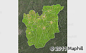 Satellite Map of Osun, darken, semi-desaturated