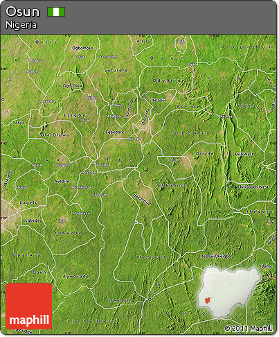 Satellite Map of Osun