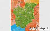 Satellite Map of Osun, political shades outside