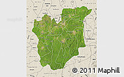 Satellite Map of Osun, shaded relief outside