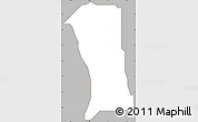 Gray Simple Map of Oriade, cropped outside