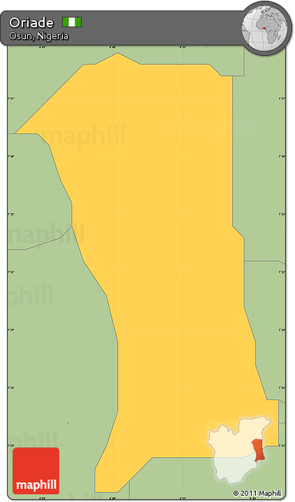 Savanna Style Simple Map of Oriade
