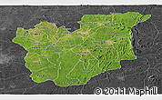 Satellite Panoramic Map of Osun, darken, desaturated