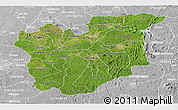 Satellite Panoramic Map of Osun, lighten, desaturated