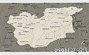 Shaded Relief Panoramic Map of Osun, darken