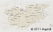 Shaded Relief Panoramic Map of Osun, lighten