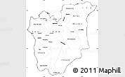 Blank Simple Map of Osun, cropped outside