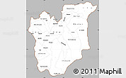 Gray Simple Map of Osun, cropped outside