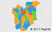 Political Simple Map of Osun, single color outside