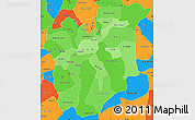 Political Shades Simple Map of Osun, political outside