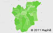 Political Shades Simple Map of Osun, single color outside