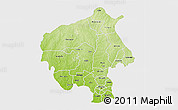 Physical 3D Map of Oyo, single color outside
